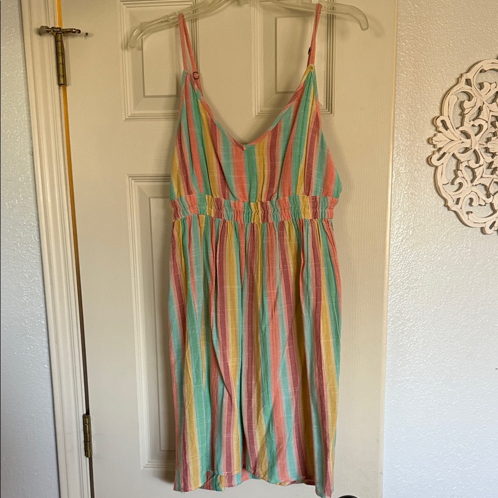 Oneill Colorful Striped Sleeveless Dress